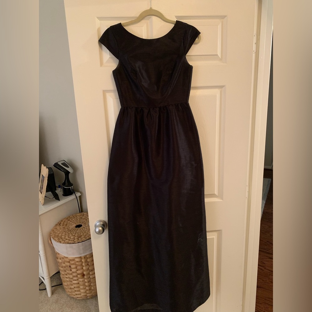 Alfred Sung Black Cap Sleeve Gown size 2